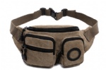 New Men's Vintage Canvas Messenger Waist Hiking Pack Bag Travel Zipper Belt Bags